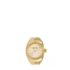 Watch Ring Two-Hand Gold-Tone Stainless Steel Watch Ring Two-Hand Gold-Tone Stainless Steel