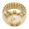 Watch Ring Two-Hand Gold-Tone Stainless Steel Watch Ring Two-Hand Gold-Tone Stainless Steel