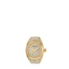 Watch Ring Two-Hand Gold-Tone Stainless Steel Watch Ring Two-Hand Gold-Tone Stainless Steel