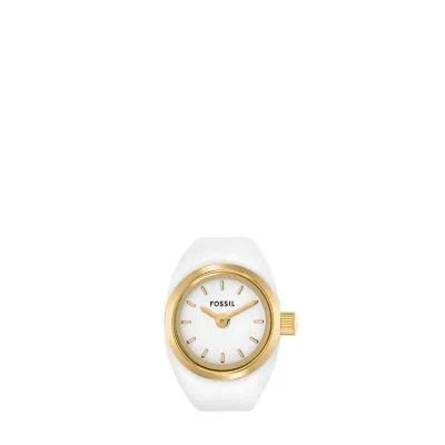 Watch Ring Two-Hand Gold-Tone Stainless Steel Watch Ring Two-Hand Gold-Tone Stainless Steel