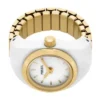Watch Ring Two-Hand Gold-Tone Stainless Steel Watch Ring Two-Hand Gold-Tone Stainless Steel