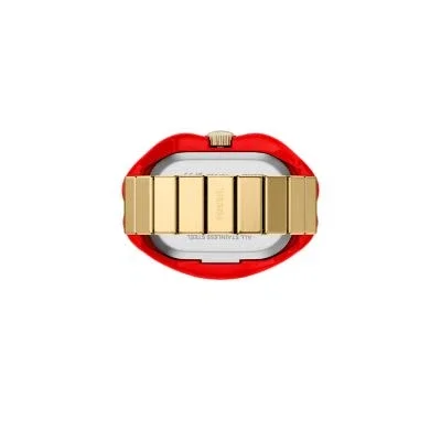 Watch Ring Two-Hand Gold-Tone Stainless Steel Watch Ring Two-Hand Gold-Tone Stainless Steel