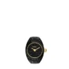 Watch Ring Two-Hand Pavé Black Stainless Steel Watch Watch Ring Two-Hand Pavé Black Stainless Steel Watch