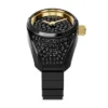 Watch Ring Two-Hand Pavé Black Stainless Steel Watch Watch Ring Two-Hand Pavé Black Stainless Steel Watch