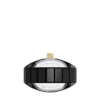 Watch Ring Two-Hand Pavé Black Stainless Steel Watch Watch Ring Two-Hand Pavé Black Stainless Steel Watch