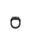 Watch Ring Two-Hand Pavé Black Stainless Steel Watch Watch Ring Two-Hand Pavé Black Stainless Steel Watch
