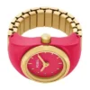 Watch Ring Two-Hand Pink Stainless Steel Watch Ring Two-Hand Pink Stainless Steel