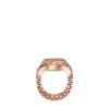 Watch Ring Two-Hand Rose Gold-Tone Stainless Steel Watch Ring Two-Hand Rose Gold-Tone Stainless Steel
